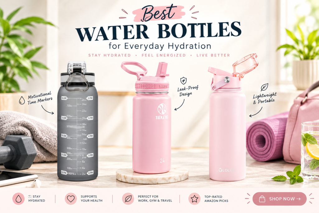 Teentumn 30oz Tritan water bottle with time marker